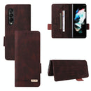 For Samsung Galaxy Z Fold4 5G Leather Flip Case With Magnetic Clasp - Brown