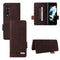 For Samsung Galaxy Z Fold4 5G Leather Flip Case With Magnetic Clasp - Brown
