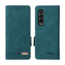 For Samsung Galaxy Z Fold4 5G Leather Flip Case With Magnetic Clasp - Brown