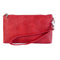 Retro Leather Clutch Bag With Zipper - 6 Inch - Brown