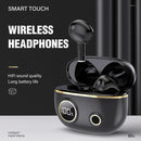 Waterproof 9d Stereo Bluetooth Earphones with Charging Case - Red