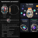 2.0 Inch Bt5.1 Ip67 Sport Smart Watch Support Bluetooth Call / Sleep / Blood Oxygen / Heart Rate / Blood Pressure Health Monitor - Black + Camouflage