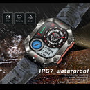 2.0 Inch Bt5.1 Ip67 Sport Smart Watch Support Bluetooth Call / Sleep / Blood Oxygen / Heart Rate / Blood Pressure Health Monitor - Black + Camouflage