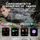 2.0 Inch Bt5.1 Ip67 Sport Smart Watch Support Bluetooth Call / Sleep / Blood Oxygen / Heart Rate / Blood Pressure Health Monitor - Black + Camouflage