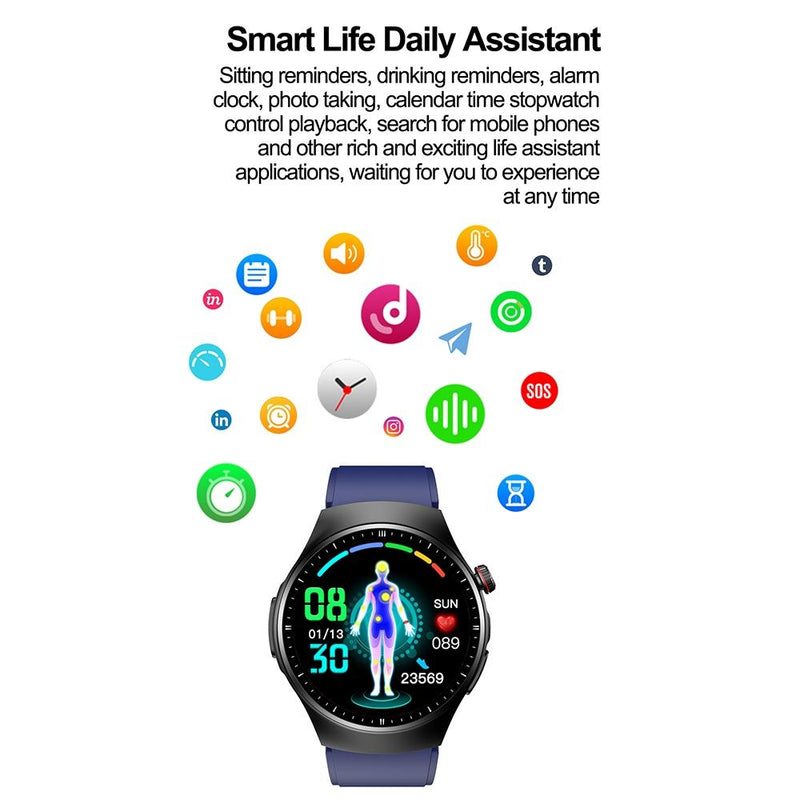 1.39 Inch Ip67 Waterproof Sports Health Monitoring Smart Bluetooth Calling Watch - Steel Black