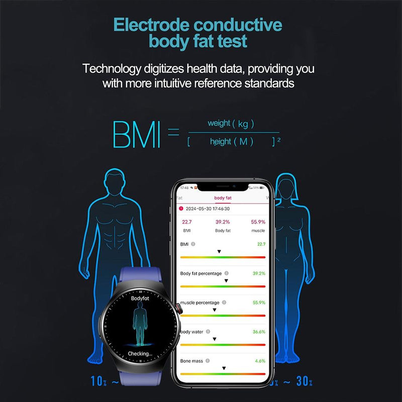 1.39 Inch Ip67 Waterproof Sports Health Monitoring Smart Bluetooth Calling Watch - Steel Black