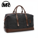 Men Leather Duffel Bag for Carry-on Travel - Gray