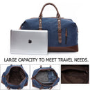 Men Leather Duffel Bag for Carry-on Travel - Gray