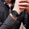 Stylish Skeleton Dial Waterproof Men Watch with Mesh Strap - Silver Black