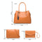 Large Capacity 3-In-1 Diagonal Handbags In Pink Pu Leather