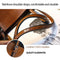 Stylish All-Match Leather Handbag - Wax Finish - Black