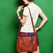 Stylish All-Match Leather Handbag - Wax Finish - Black