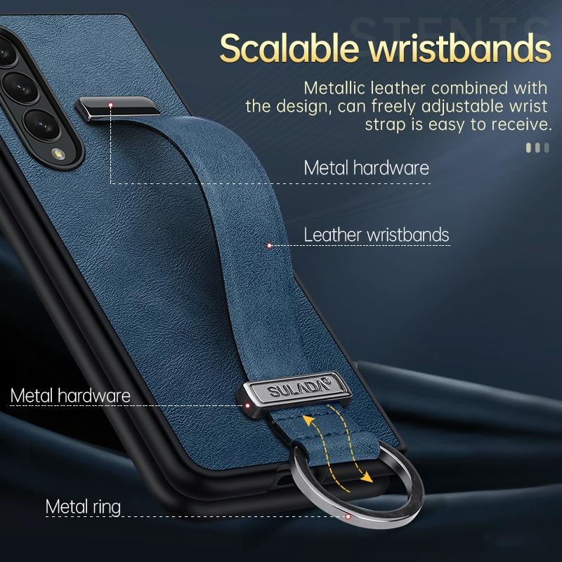 For Samsung Galaxy Z Fold4 5G Leather Shockproof Case