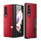 For Samsung Galaxy Z Fold4 5G Litchi Texture Microfiber Case - Red