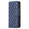 For Samsung Galaxy Z Fold4 5G Diamond Lattice Flip Wallet Case - White