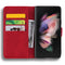 For Samsung Galaxy Z Fold4 5G Dual Fold Mandala Leather Case - Embossed Design - Red