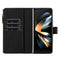 For Samsung Galaxy Z Fold4 5G Litchi Texture Zip Wallet - Purple