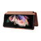 For Samsung Galaxy Z Fold4 5G Carbon Fiber Flip Leather Case - Brown