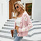 Autumn And Winter Female Knitted Cardigan College Style Sweater Jacket - Orange - Xl