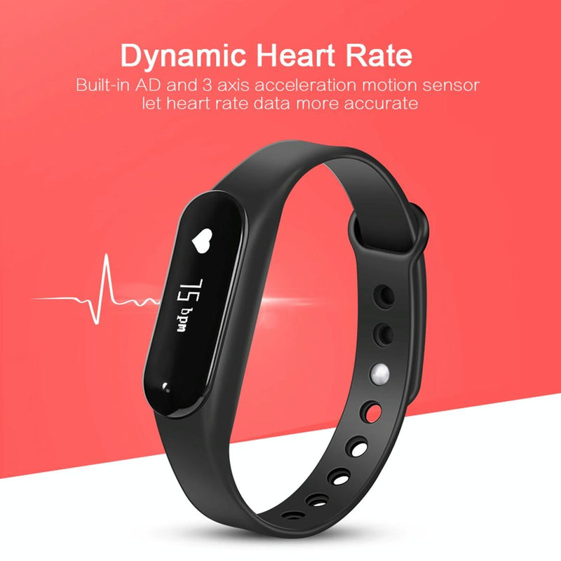 Bluetooth Smart Bracelet With Heart Rate Monitor And Sleep Tracker - Orange