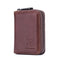 Men'S Leather Card Holder Casual Driver License Wallet - Brown