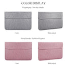13.3 Inch Laptop Inner Bag with Magnetic Buckle and Small Bag - Pink Leather