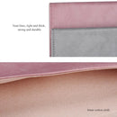 13.3 Inch Laptop Inner Bag with Magnetic Buckle and Small Bag - Pink Leather