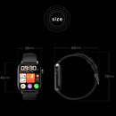 1.83 Inch Bt5.2 Smart Sport Watch Support Sleep / Heart Rate / Blood Oxygen / Temperature / Blood Pressure Health Monitor - Black + Green