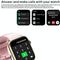 1.83 Inch Bt5.2 Smart Sport Watch Support Sleep / Heart Rate / Blood Oxygen / Temperature / Blood Pressure Health Monitor - Black + Green