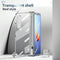 For Samsung Galaxy Z Fold4 5G Full Body Phone Case with Integrated Hinge and Pen Slot - Transparent