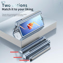 For Samsung Galaxy Z Fold4 5G Full Body Phone Case with Integrated Hinge and Pen Slot - Transparent