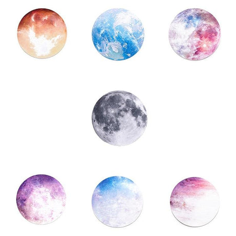 5 Piece Round Rubber Mouse Pad Set - Jupiter