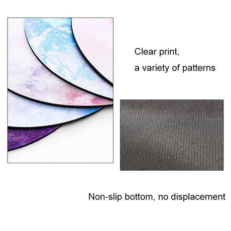 5 Piece Round Rubber Mouse Pad Set - Jupiter