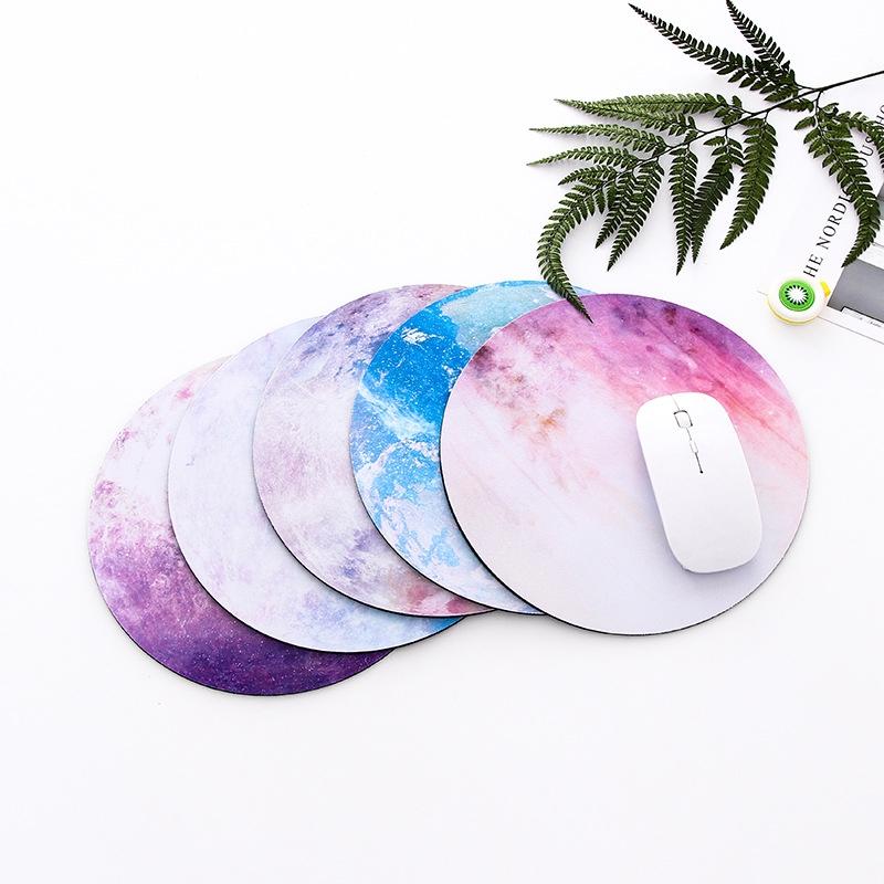 5 Piece Round Rubber Mouse Pad Set - Jupiter