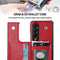 Foldable Phone Case with Double Buckle Card Slot for Samsung Galaxy z Fold4 - Brown