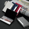 Stainless Steel Card Holder Sleek Business Accessory - Gray