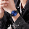 Women Metal Mesh Quartz Watch with Non-scale Dial - Black Shell Black Surface