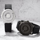 Bezel-free Magnetic Ball Watch - Men Design - Silver Net Strip