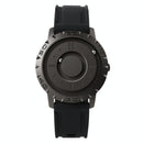 Bezel-free Magnetic Ball Watch - Men Design - Silver Net Strip