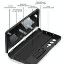 For Samsung Galaxy Z Fold4 5G Magnetic Fold Case - Full Coverage - Silver