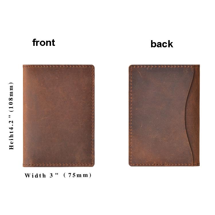 Minimalist Cowhide Card Holder Compact Wallet For Bank & Membership Cards - Blue