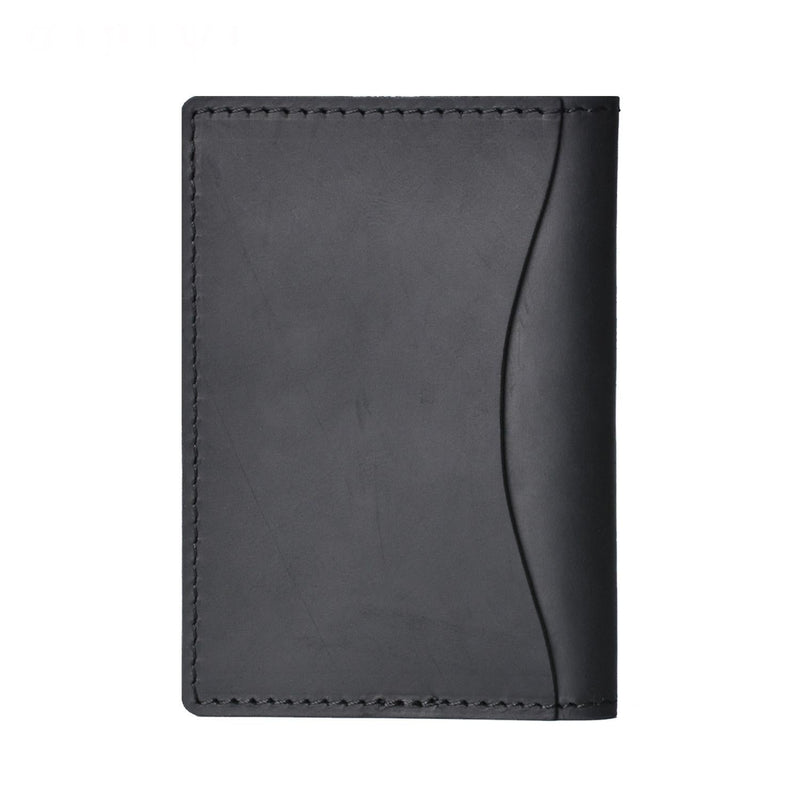 Minimalist Cowhide Card Holder Compact Wallet For Bank & Membership Cards - Blue