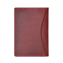Minimalist Cowhide Card Holder Compact Wallet For Bank & Membership Cards - Blue