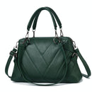 Soft Leather Geometric Handbag - Colourblock - Rubber Pink