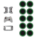 10-piece Luminous Gamepad Button Caps for Ps5 / Ps4 / Ps3 / Xbox one / 360 / Pro / Series x / s - Black Green Circle