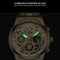 Waterproof Luminous Quartz Watch with Multifunctional Design - White Steel Black Surface