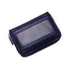 Multi Position Zipper Organ Card Holder Versatile Business Accessory - Deep Blue