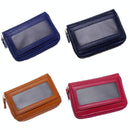 Multi Position Zipper Organ Card Holder Versatile Business Accessory - Deep Blue