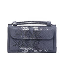 Sequin Snake Print Wrist Bag - Multifunctional Chain Wallet - Gold