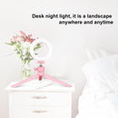 12Cm Led Ring Light With Usb 3 Modes Dimmable Cold Shoe Tripod Ball Head - Pink